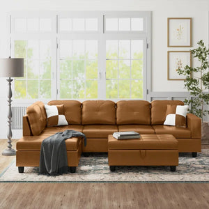 Gafnit 3 - Piece Vegan Leather Chaise Sectional