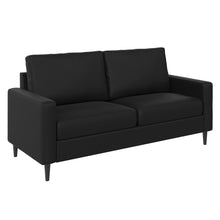 Load image into Gallery viewer, Queer Eye Wainwright Modern Sofa, Small Space Living Room Furniture, Black Faux Leather