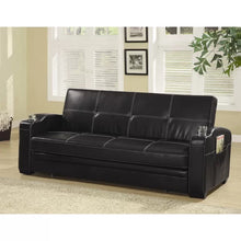 Load image into Gallery viewer, 85.7&#39;&#39; Vegan Leather Sleeper Sofa