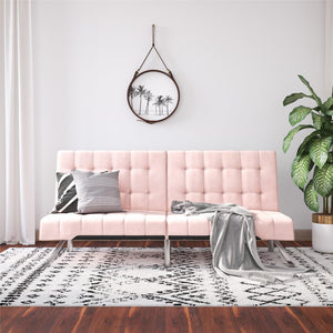 River Street Designs Emily Convertible Tufted Futon Sofa 