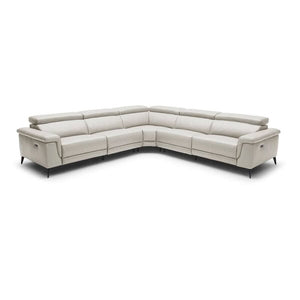 Philippa 122" Wide Genuine Leather Right Hand Facing Reclining Corner Sectional