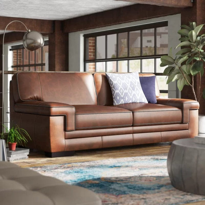 Keara 91'' Leather Sofa