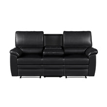 Load image into Gallery viewer, Relax-A-Lounger Clifton Reclining Sofa, Black Faux Leather