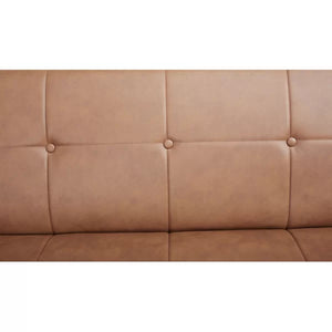 Graham 85.43'' Vegan Leather Sleeper Sofa