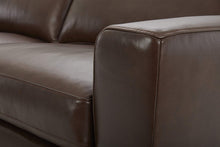 Load image into Gallery viewer, Westview Extra-Deep Down-Filled Leather Sofa Couch, 89&quot;W, Brown