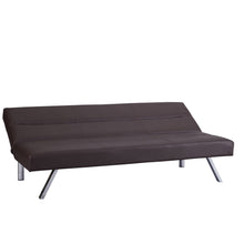 Load image into Gallery viewer, Futon Sofa by Naomi Home - Color: Espresso, Material: Faux Leather