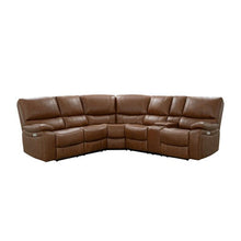 Load image into Gallery viewer, Weisend 187&quot; Wide Genuine Leather Symmetrical Reclining Corner Sectional