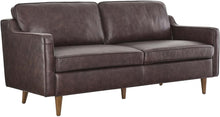 Load image into Gallery viewer, Impart Upholstered Leather Sofa, Brown