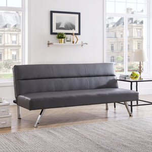 Futon Sofa by Naomi Home - Color: Espresso, Material: Faux Leather