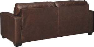 Morelos Contemporary Leather Sofa, Brown, Charcoal, Standard, Sleeper