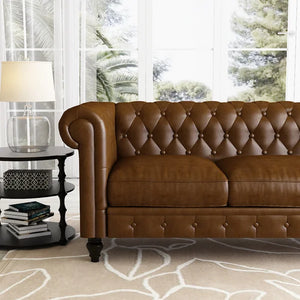 Amayas 88.2'' Vegan Leather Sofa